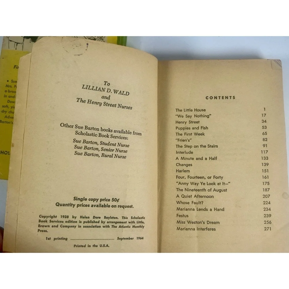 Vintage Sue Barton Nurse Book Lot Student Nurse Visiting Nurse 1960s Scholastic